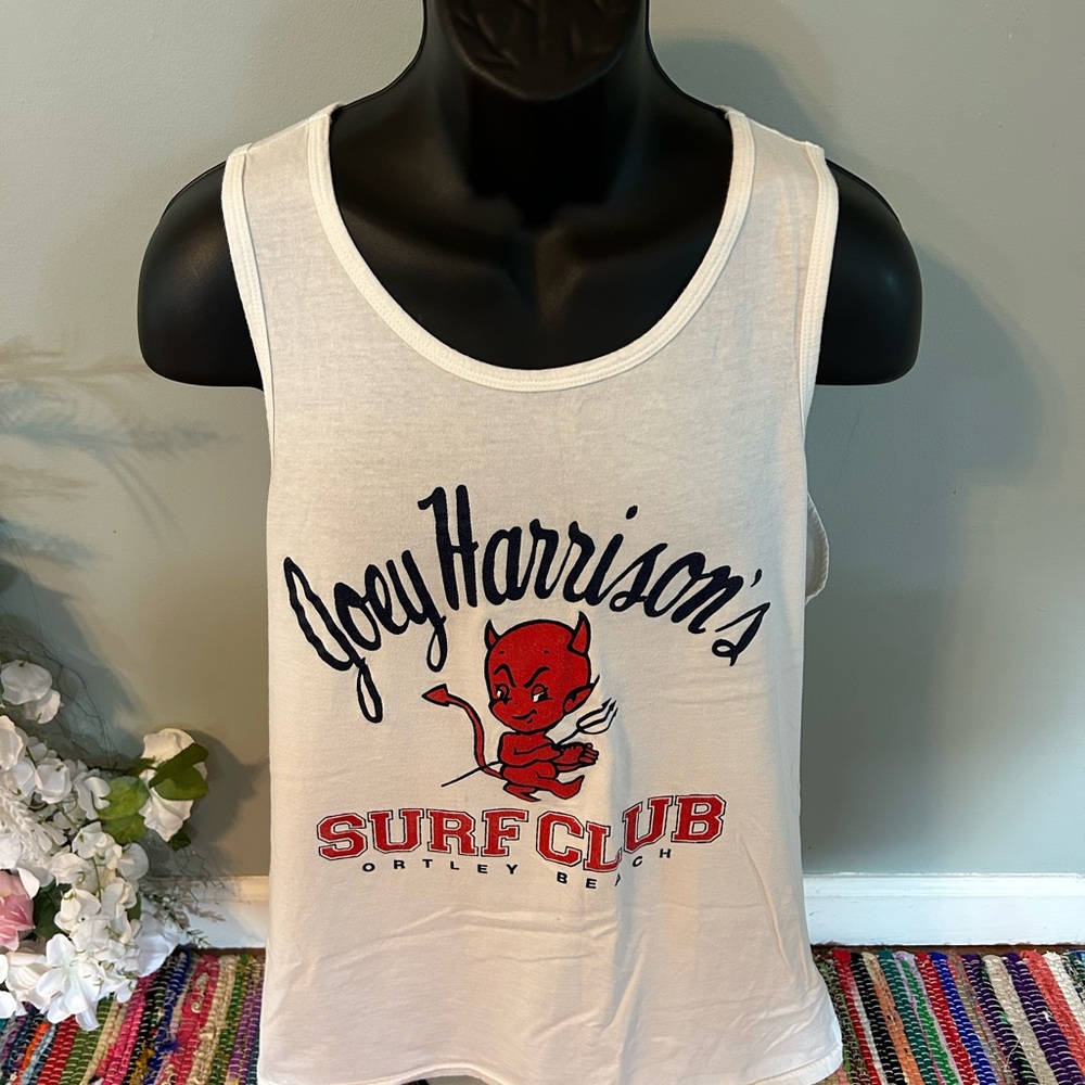 y2k 90s Surf Club Joey Harrison's Tank Top Shirt Ortley Beach New Jersey Large